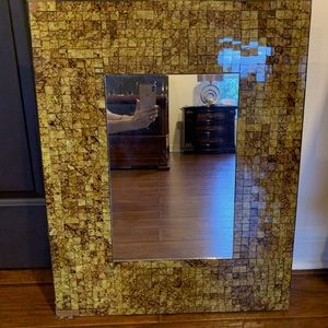 2 Brand New Rich Brown Mosaic Mirrors